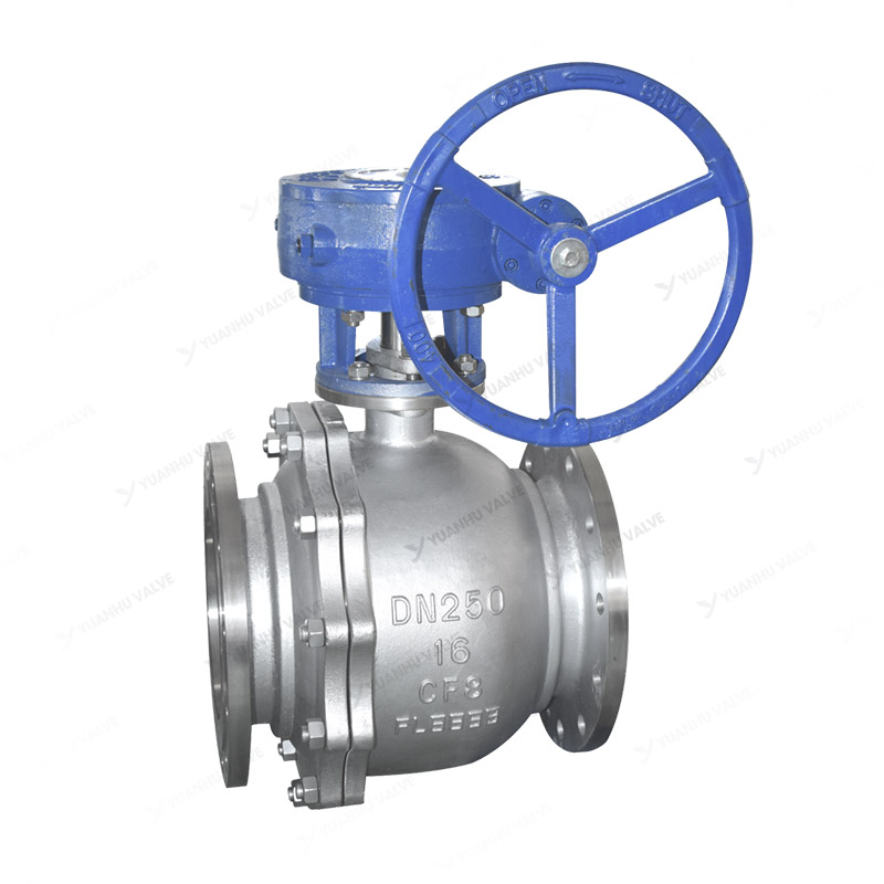 Turbine floating ball valve